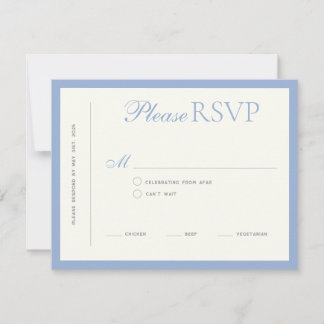Moderne RSVP-Karte für Hochzeiten an der Grenze RSVP Karte