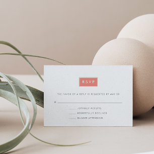 Moderne RSVP-Karte für Hochzeiten Korallen RSVP Karte