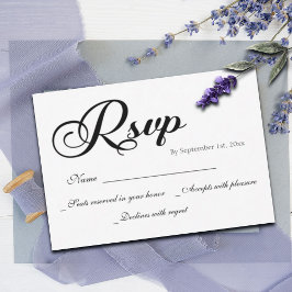 Moderne RSVP-Karte für Skripteinsätze RSVP Karte