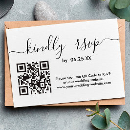 Moderne RSVP Online-Website für Hochzeiten mit QR- Karte
