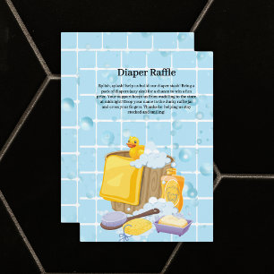 Moderne Rubber Ducky Bubbles Baby Dusche Begleitkarte