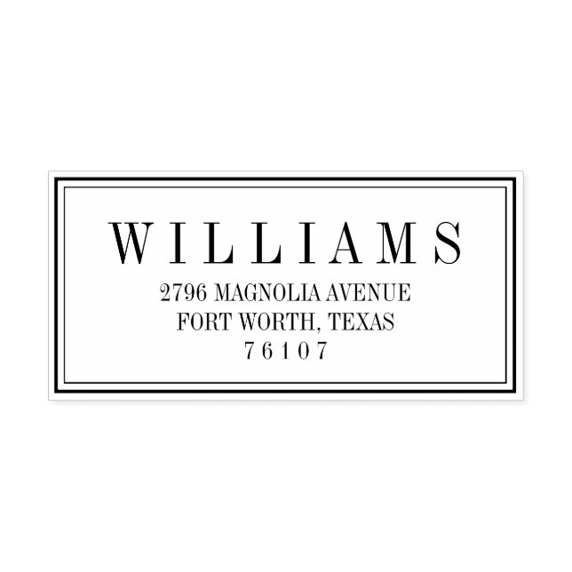 Moderne Rücksendeadresse Briefmarke Permastempel (Design)