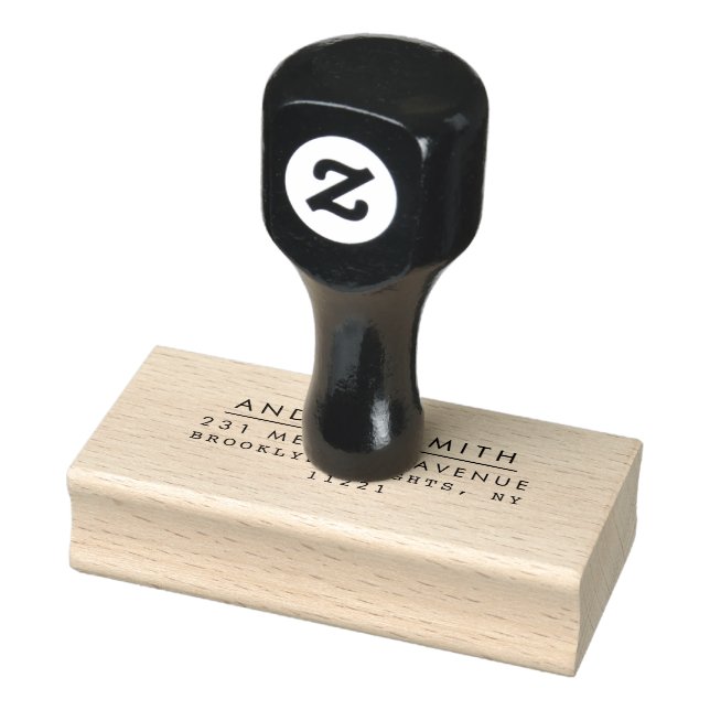 Moderne Rücksendeadresse der Minimalistischen Name Gummistempel (Stempel)
