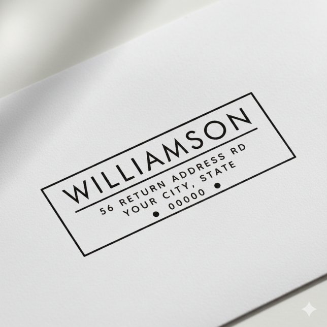 Moderne Rücksendeadresse, die sich selbst färbt Br Permastempel (Von Creator hochgeladen)