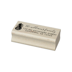 Moderne Rücksendeadresse für Ananas Gummistempel