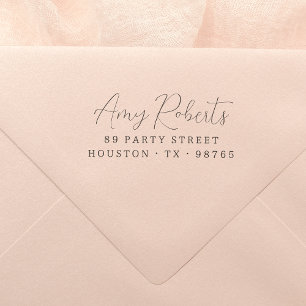 Moderne Rücksendeadresse für Whimsikskriptnamen Gummistempel