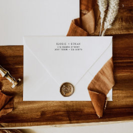 Moderne Rücksendeadresse Gummi Briefmarke Minimal Gummistempel