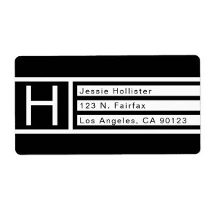 Moderne Rücksendeadresse Schwarz/Weiß