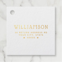 Moderne Rücksendeadresse selbstfärbend Geschenkanhänger