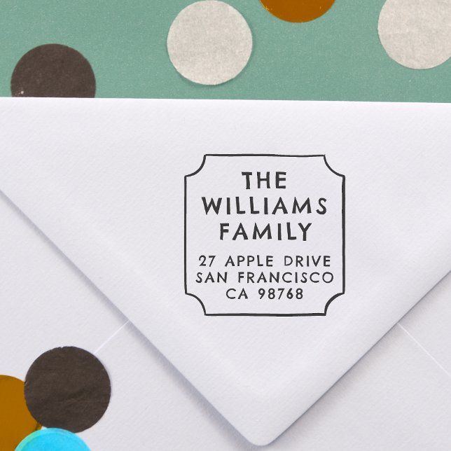 Moderne Rücksendeadresse von Handzeichnungen Gummistempel (Rubber Stamp Mock-up)