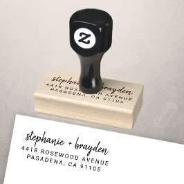 Moderne Rücksendeadresse zum zehnten Hochzeitstag Gummistempel