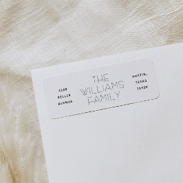 Moderne Rücksendeadressen-Aufkleber mit drei Säule