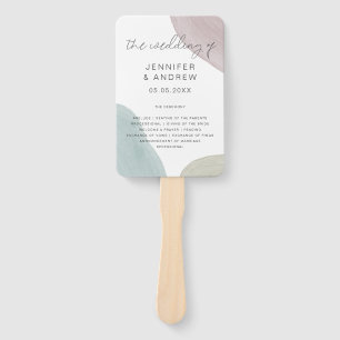 Moderne Ruhe Hochzeitsprogramm Hand Fan Fächer