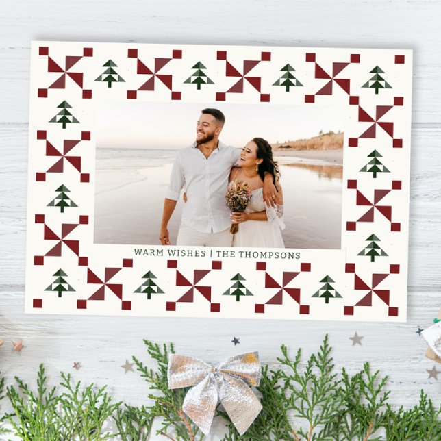 Moderne, ruhige Weihnachtsbaume Weihnachtsfotokart Einladung (Von Creator hochgeladen)
