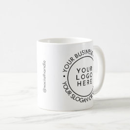 Moderne runde Geschäftslogo-Werbung Kaffeetasse