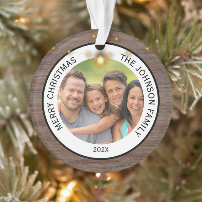 Moderne Russe Agritourisme Famille Photo Noël (Arbre)