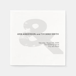 Moderne rustikale Ampere und Hochzeitspapier Napki Serviette