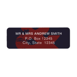 Moderne rustikale Ampere und Rücksendeadressen-Auf