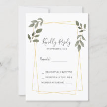 Moderne rustikale Aquarellfarben Blätter Goldrahme