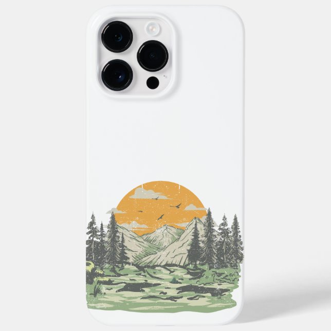 Moderne rustikale Bergwälder Case-Mate iPhone 14 Pro Max Hülle (Rückseite)