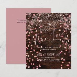 Moderne rustikale Dusty Rose Pink Confetti Wedding