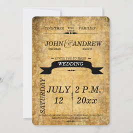 Moderne, rustikale, elegante Einladung zur Hochzei