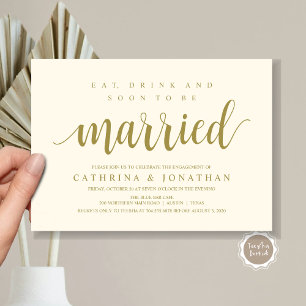 Moderne rustikale, Engagement Party Feier Invita Einladung
