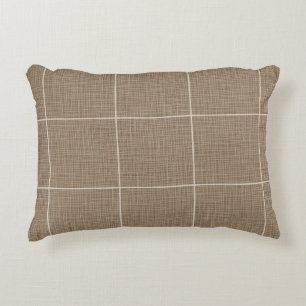 Moderne rustikale Fensterscheibe Karierte Linen br Dekokissen