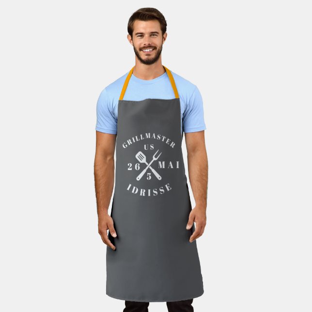 Moderne Rustikale GRILLMEISTER Individuelle Coole  Schürze (Getragen)