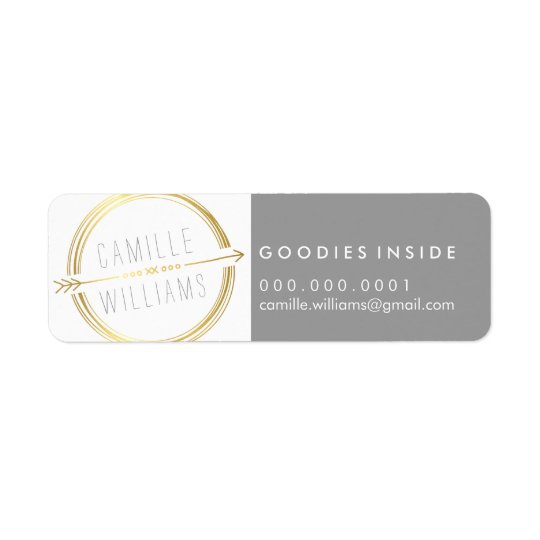 MODERNE rustikale Hand DER PFEIL-LOGO-Goldfolie