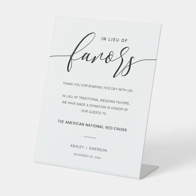 Moderne rustikale Hochzeit anstelle eines Liebesze Sockelschild (Vorderseite)