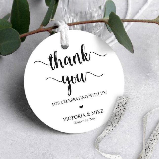 Moderne Rustikale, Hochzeit Danke, Geschenke, Geschenkanhänger (Modern Rustic Thank You For Celebrating With Us, Gift / Favour Tag / Labels For Your Guests )