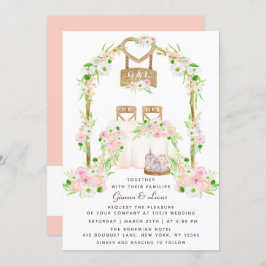 Moderne rustikale Hochzeit im Freien Einladung