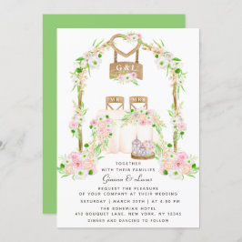 Moderne rustikale Hochzeit im Freien Einladung