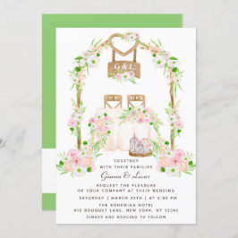 Moderne rustikale Hochzeit im Freien Einladung