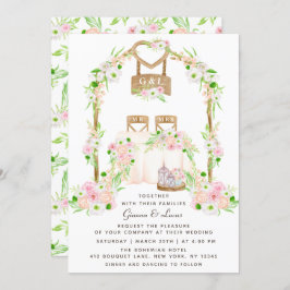 Moderne rustikale Hochzeit im Freien Einladung