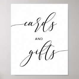 Moderne rustikale Hochzeitskarten & Geschenkgutsch Poster