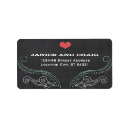 Moderne rustikale Hochzeitsstiftung Adressaufkleber