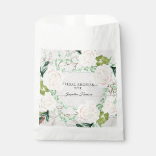 Moderne rustikale Holzwasserfarbe Blumenblume Elfe Geschenktütchen