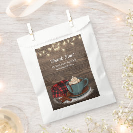 Moderne rustikale Hot Cocoa Cosy Babydusche Geschenktütchen