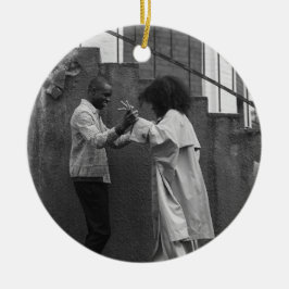 Moderne Rustikale Karierte Weihnachtsdekoration Pe Keramik Ornament