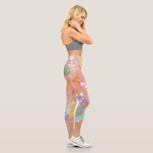 Moderne rustikale Leggings mit farbenfroher Splash