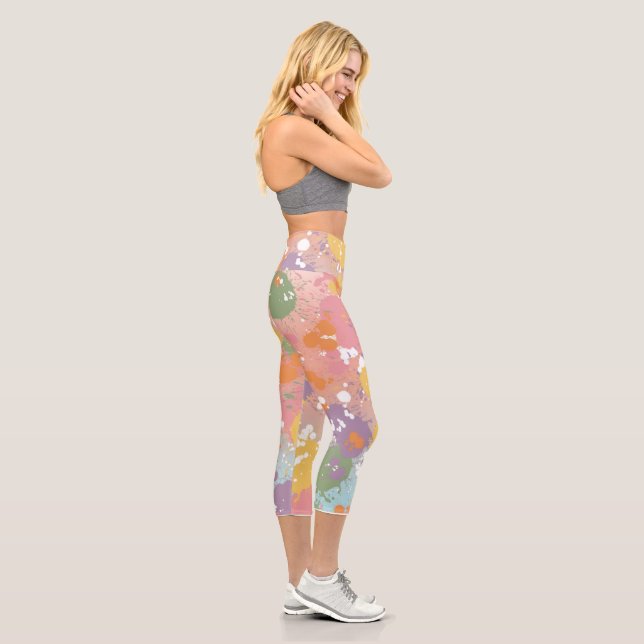 Moderne rustikale Leggings mit farbenfroher Splash (Rechts)
