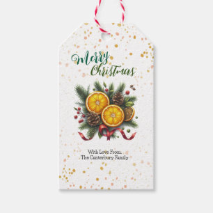 Moderne rustikale Natur Weihnachten Geschenkanhänger