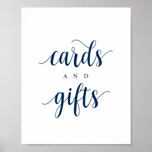 Moderne Rustikale, Navy Blue, Hochzeitskarten und Poster