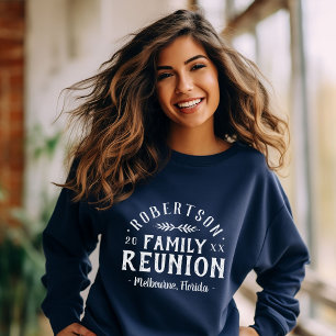 Moderne rustikale Personalisierte Family Wiederseh Sweatshirt