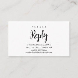 Moderne rustikale, schwarze Schrift, UAWG Response Begleitkarte