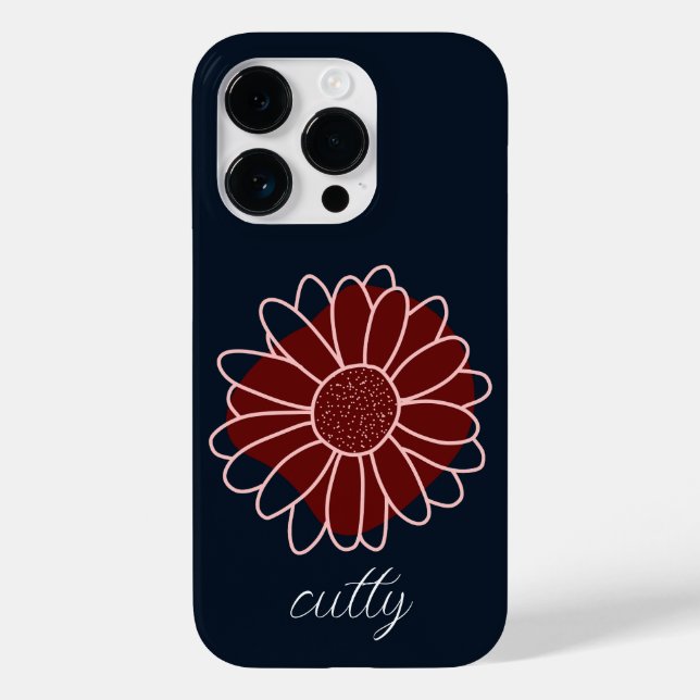 Moderne rustikale Sonnenblume Case-Mate iPhone 14 Pro Hülle (Rückseite)