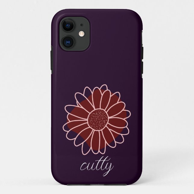 Moderne rustikale Sonnenblume Case-Mate iPhone Hülle (Rückseite)