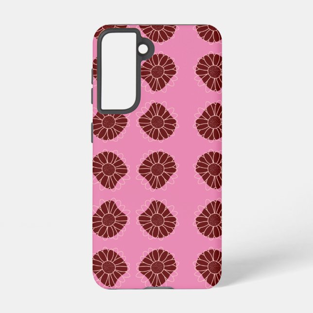 Moderne rustikale Sonnenblume Samsung Galaxy Hülle (Rückseite)